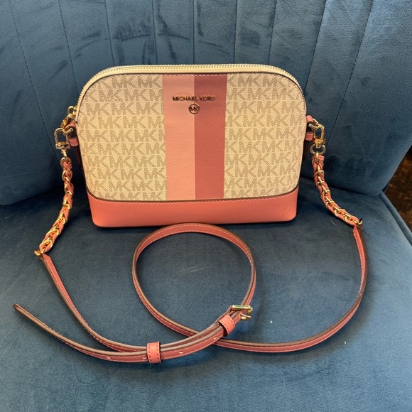 Michael Kors Jet Set Charm Dome Crossbody – Smoky Rose Multi – NWT - Picture 1 of 5
